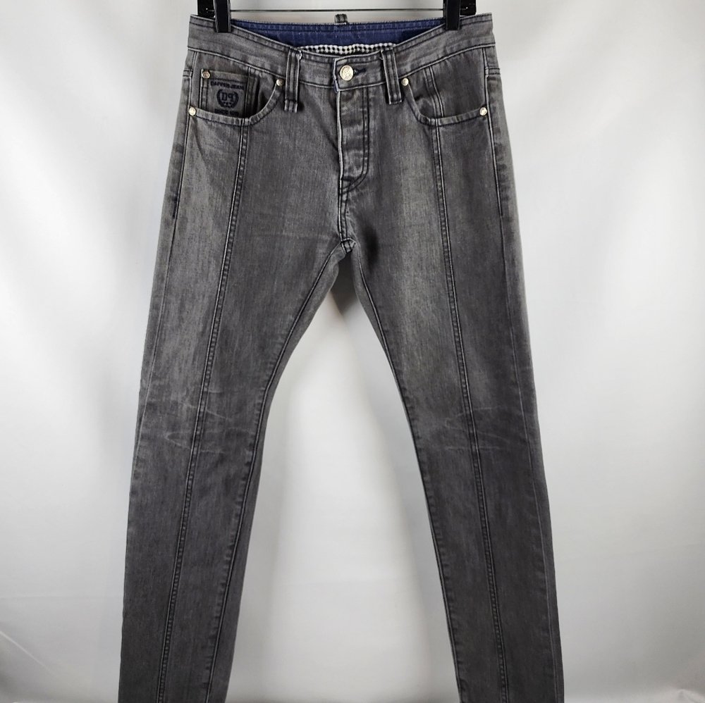 DAPPER JEANS Womens Gray Denim Button Fly Thai Sz 2 -USA Sz Small (30x30)